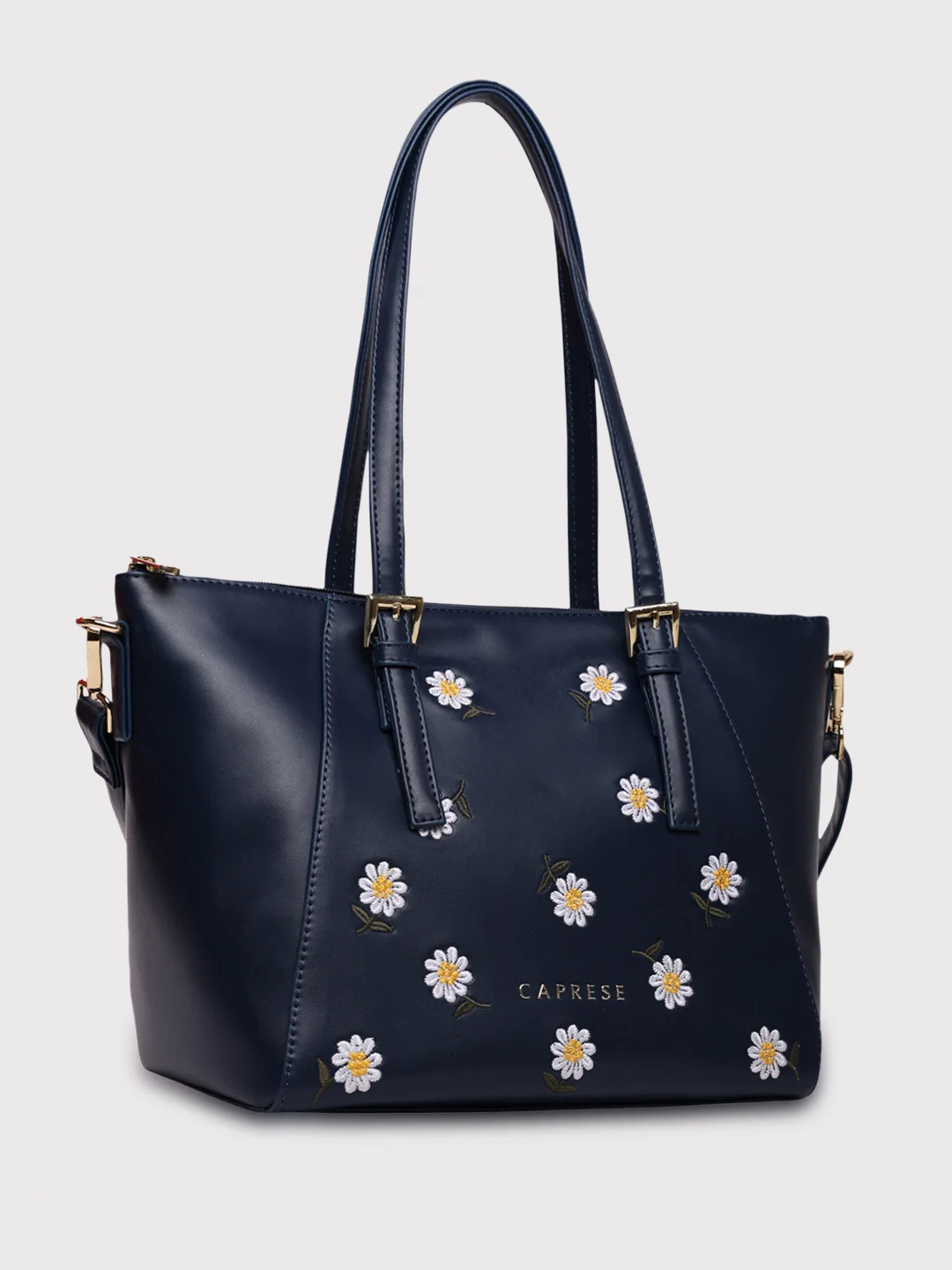 Caprese Kyle Medium Navy Satchel Bag - Image 3