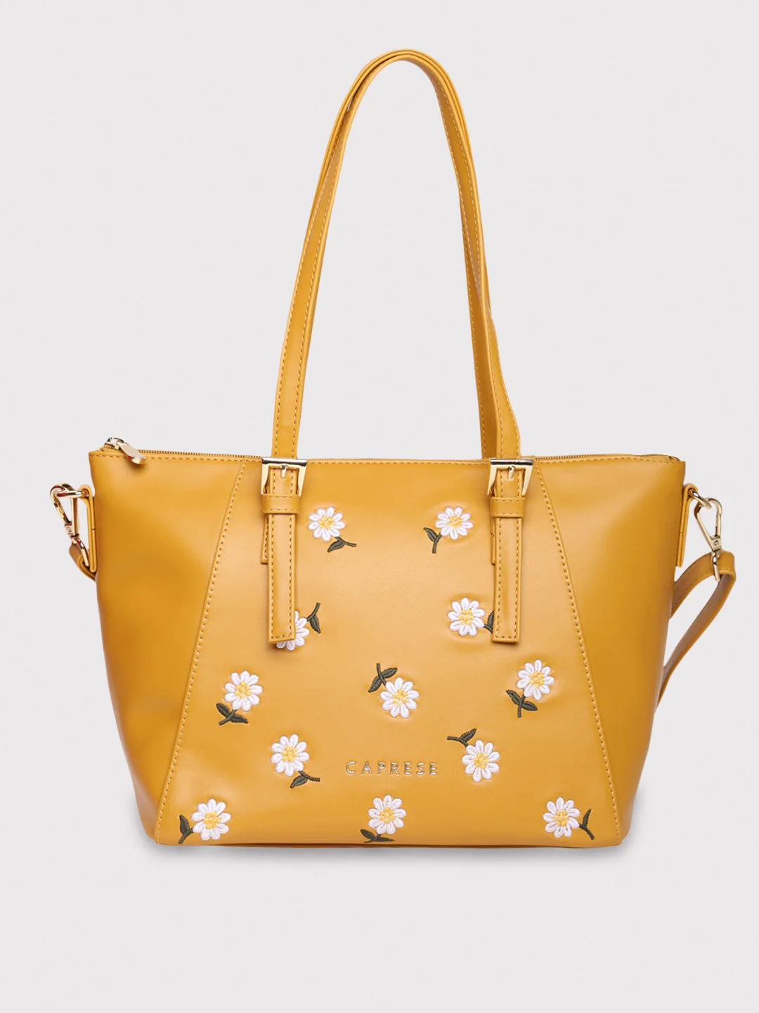 Caprese Kyle Medium Ochre Satchel Bag
