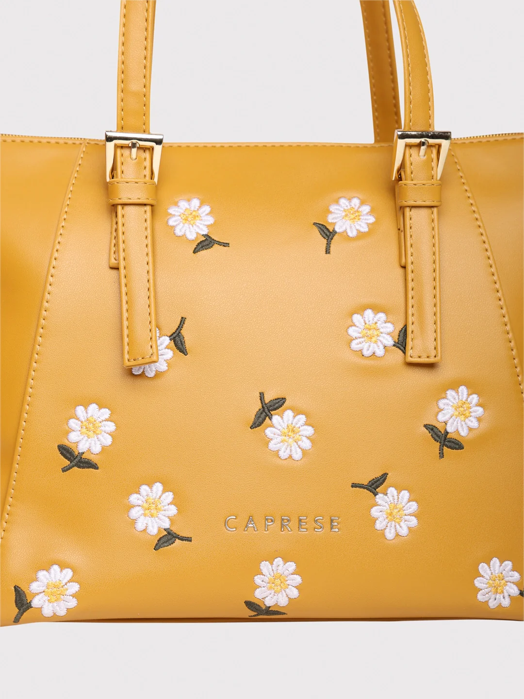 Caprese Kyle Medium Ochre Satchel Bag - Image 11