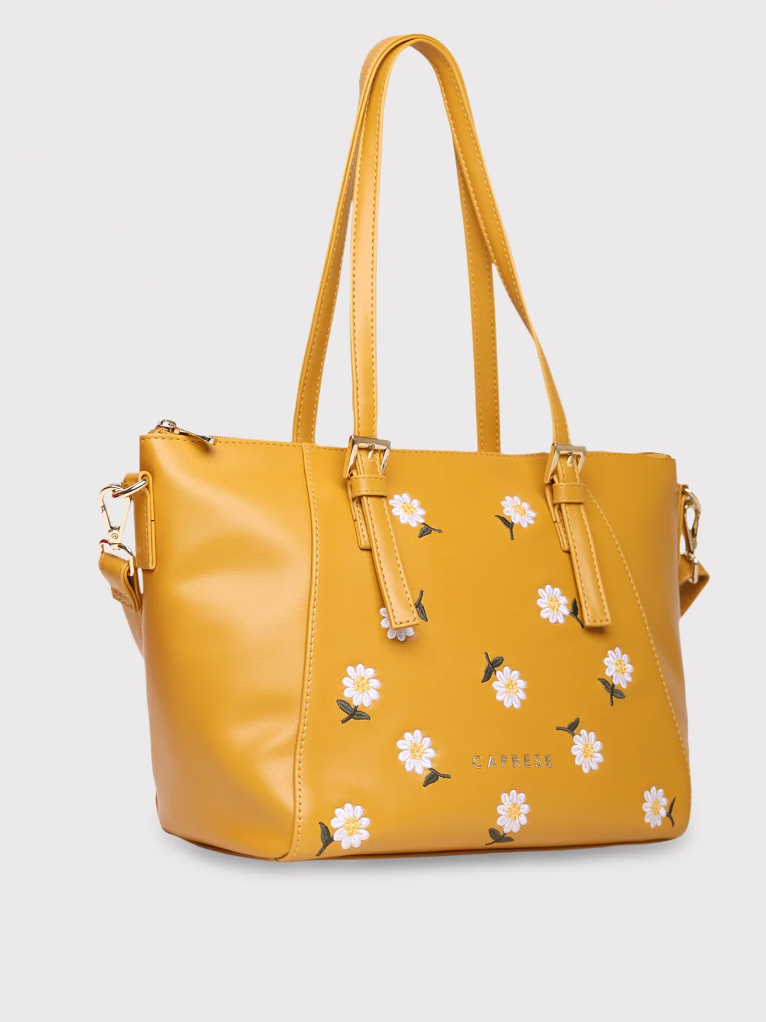 Caprese Kyle Medium Ochre Satchel Bag - Image 3