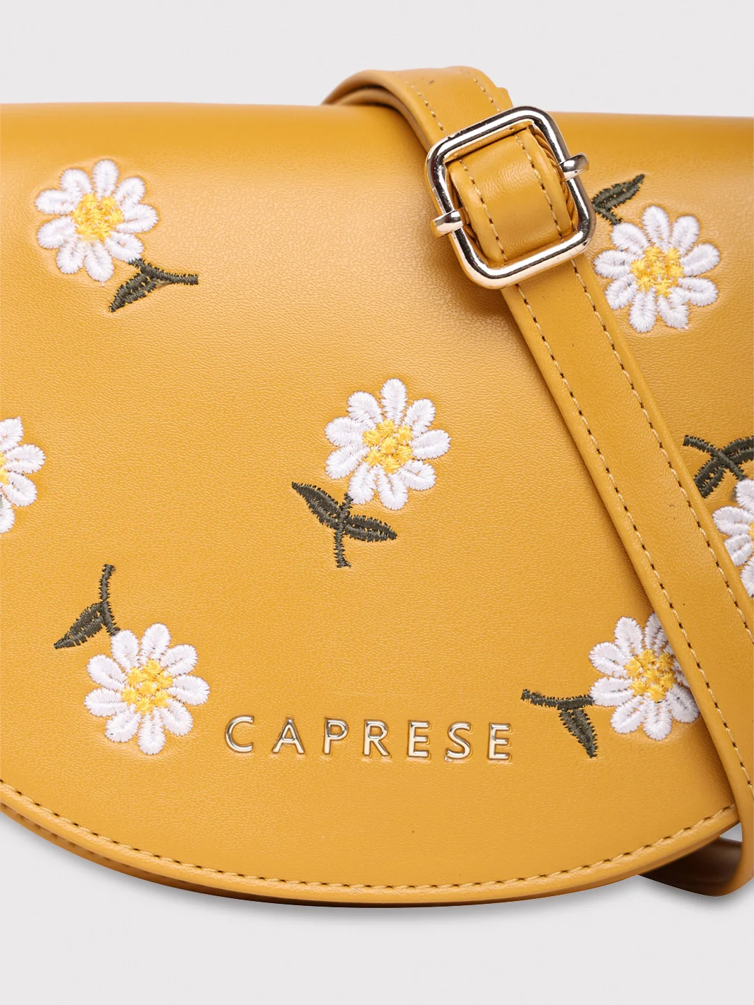 Caprese Kyle Medium Ochre Sling Bag - Image 6