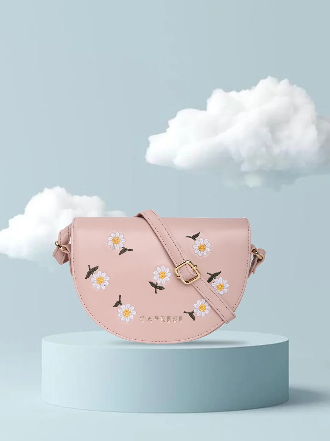 Caprese Kyle Medium Soft Pink Sling Bag - Image 13