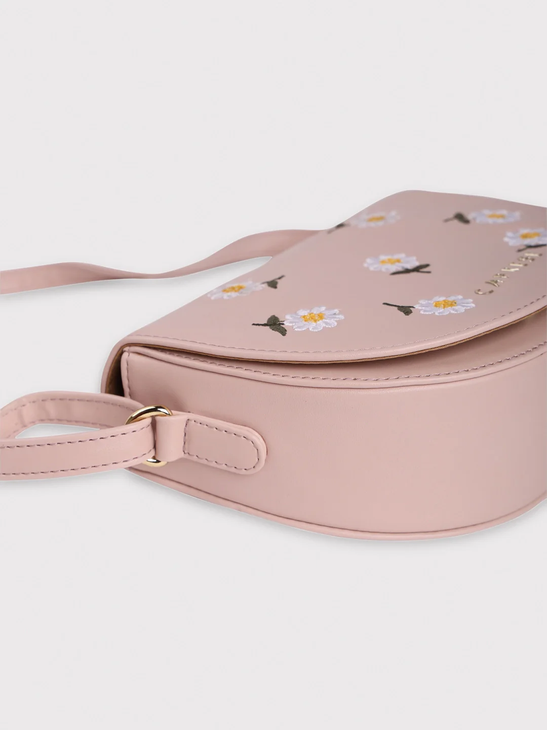 Caprese Kyle Medium Soft Pink Sling Bag - Image 6