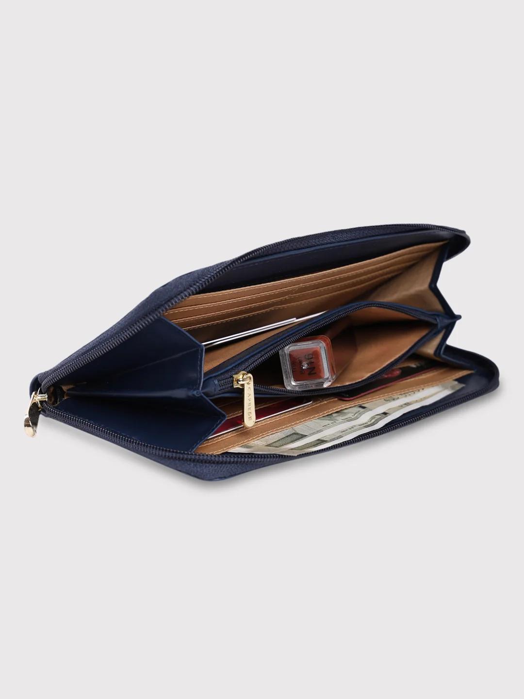 Caprese Kyle Large Navy Zip Around Wallet - Image 8