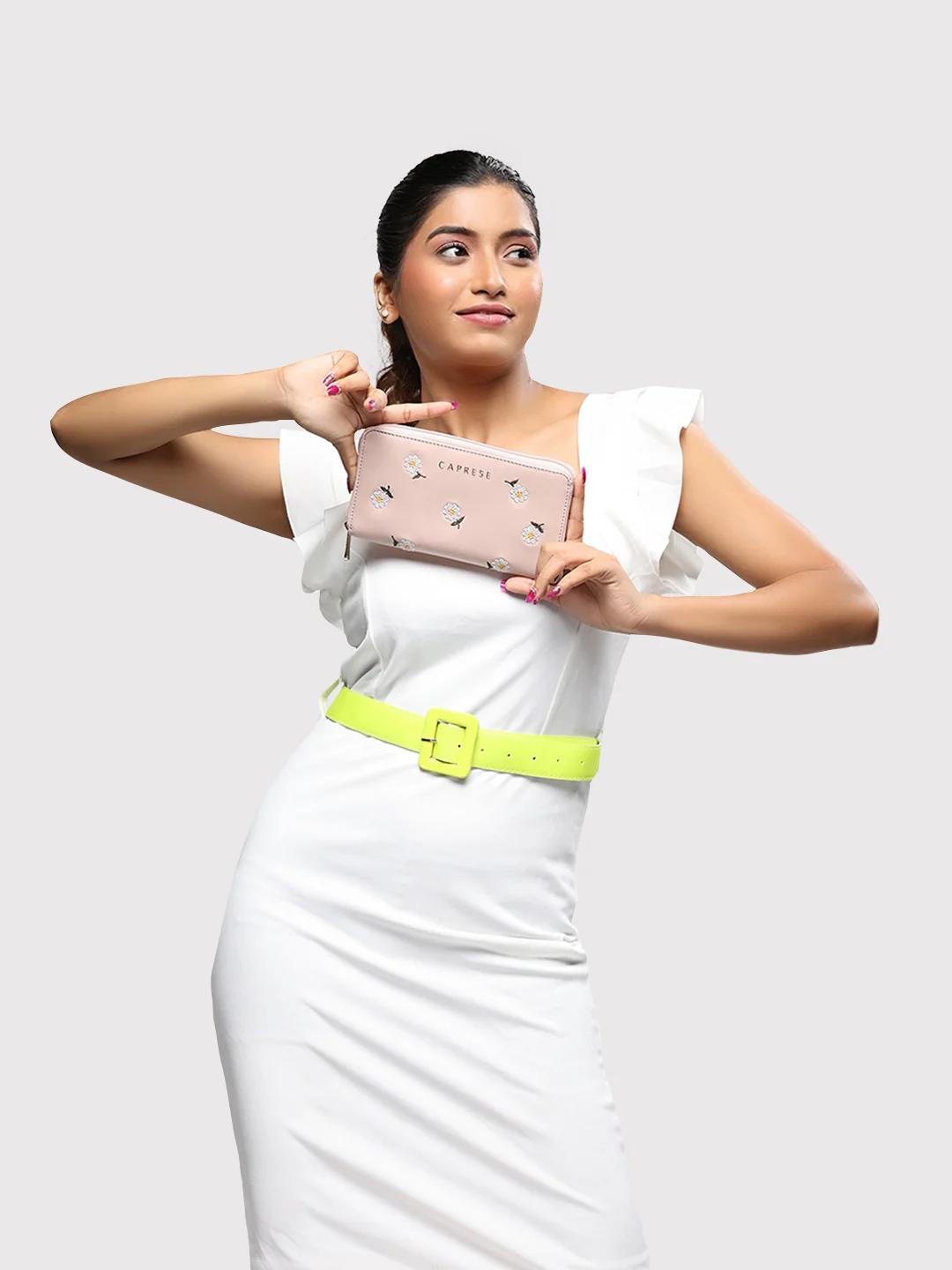 Caprese Kyle Large Soft Pink Zip Around Wallet - Image 11