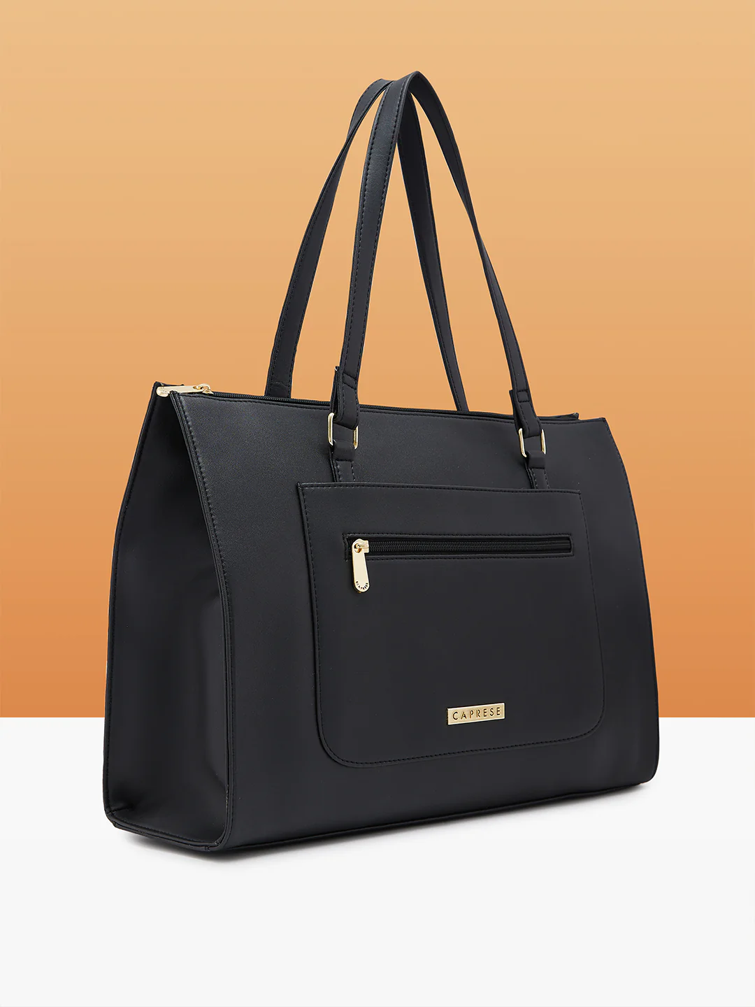 Caprese Lara Large Black Laptop Tote Bag - Image 2