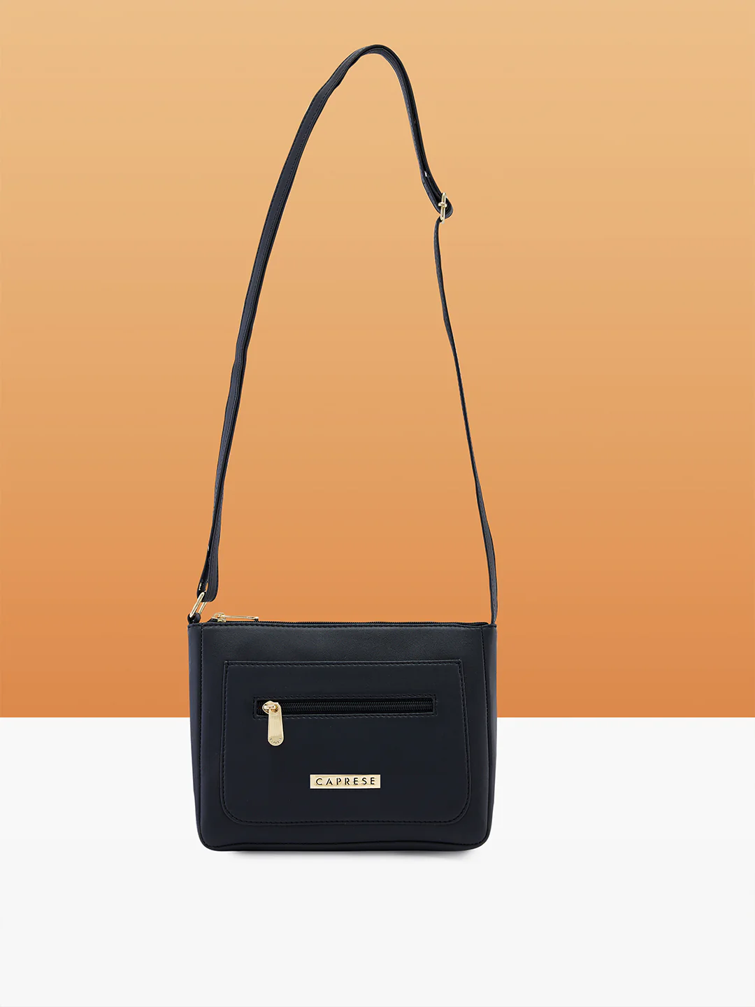 Caprese Lara Medium Black Sling Bag