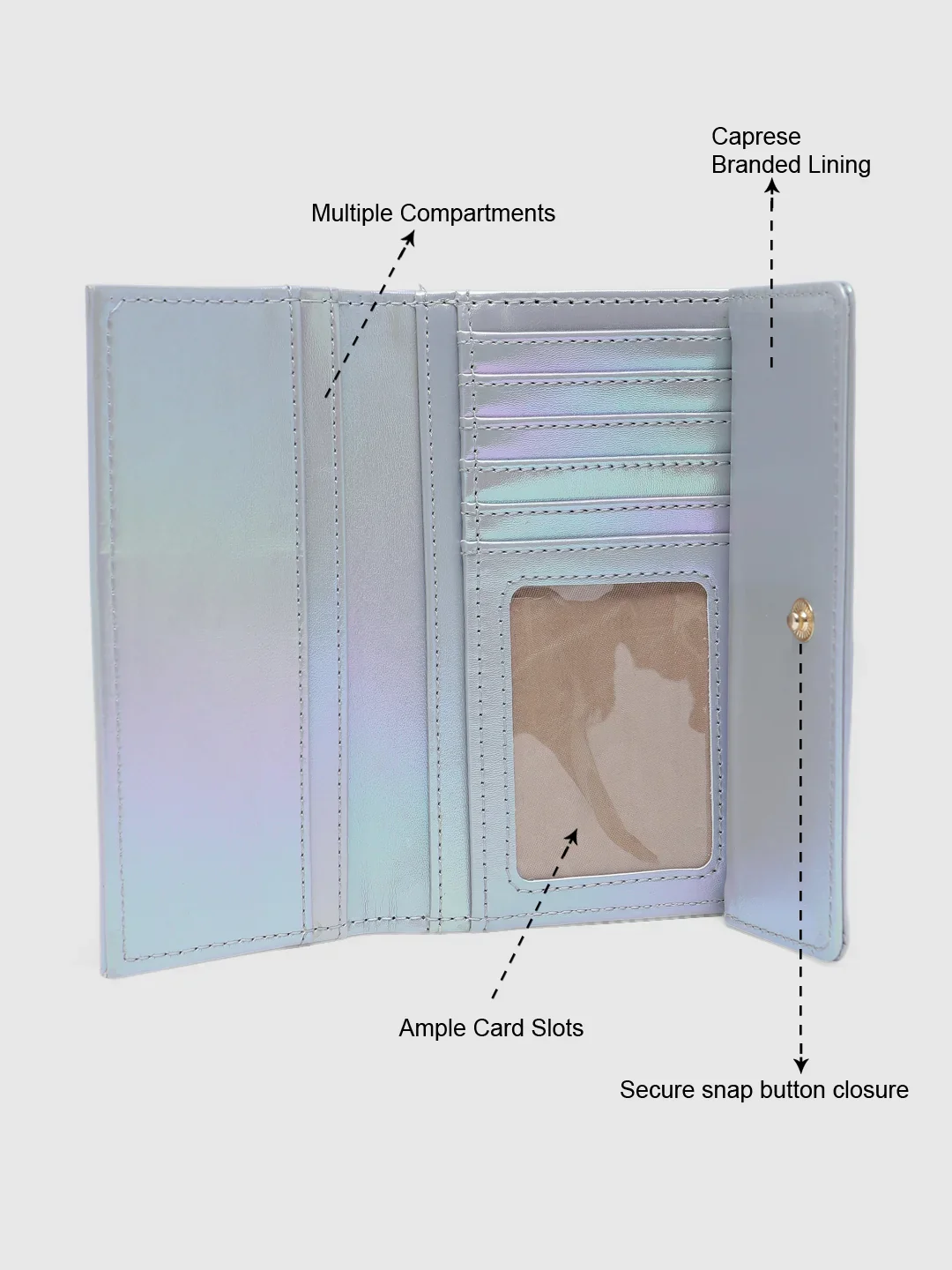 Caprese Leni Small Silver Wallet - Image 8