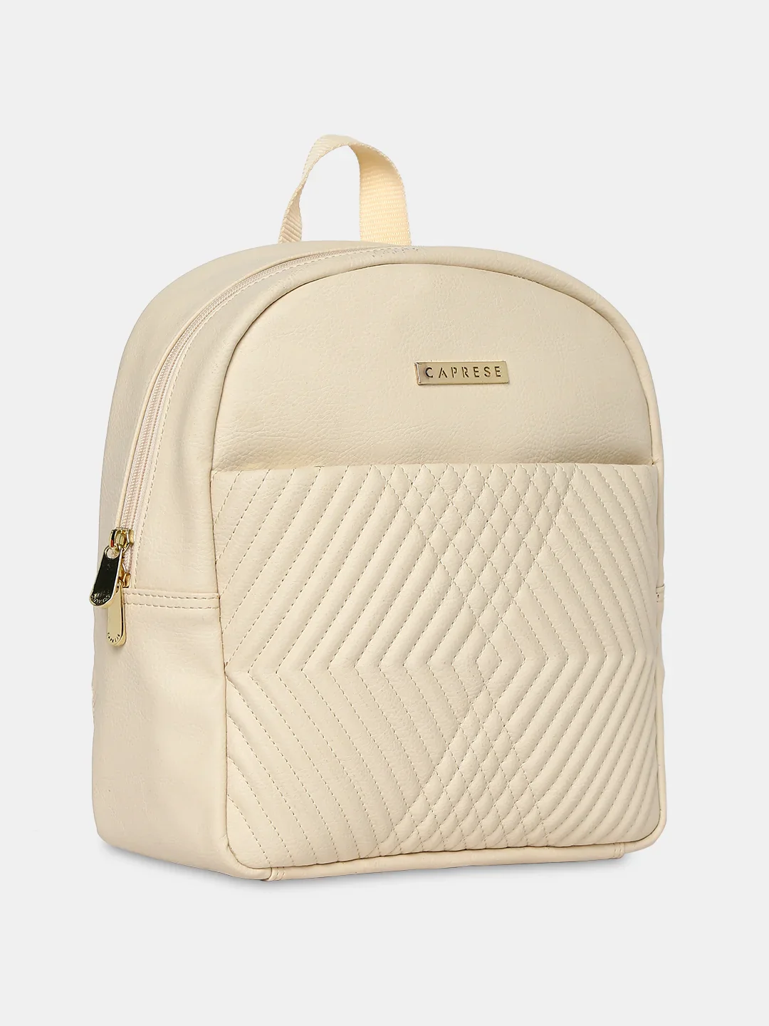 Caprese Leo Medium Cream Backpack - Image 3