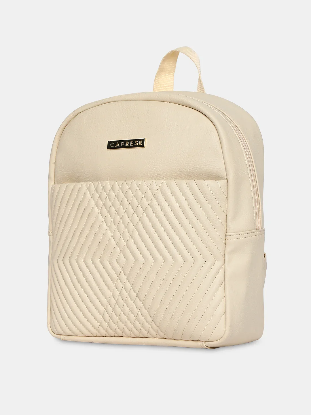 Caprese Leo Medium Cream Backpack - Image 4