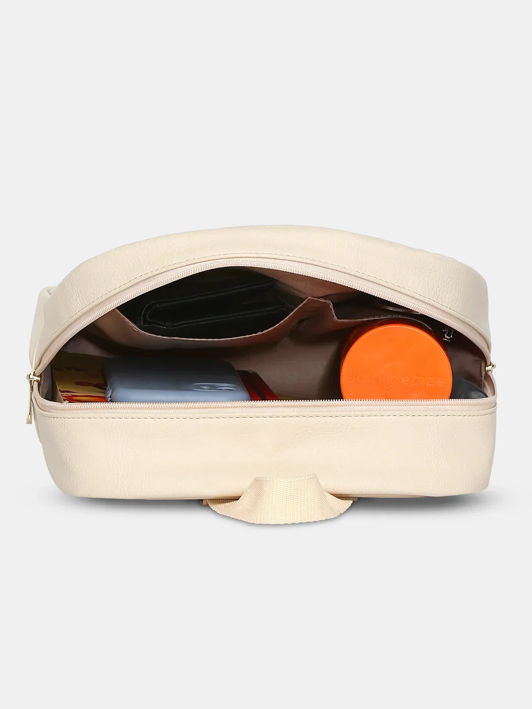 Caprese Leo Medium Cream Backpack - Image 8