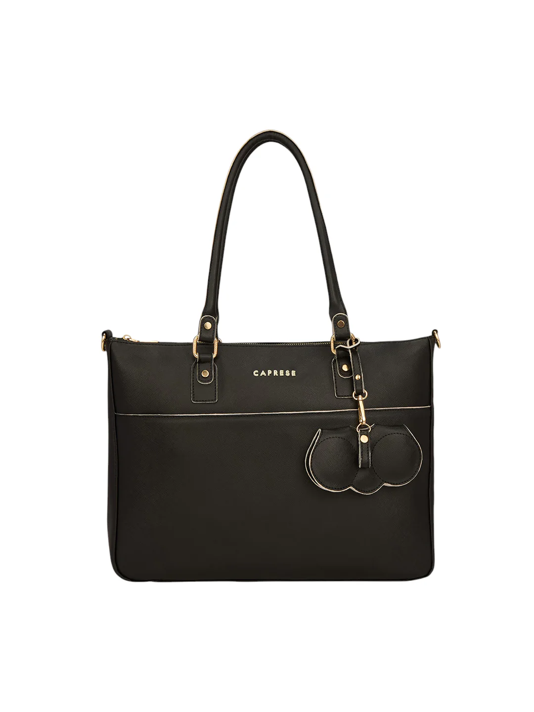 Caprese Lexi Large Black Laptop Bag