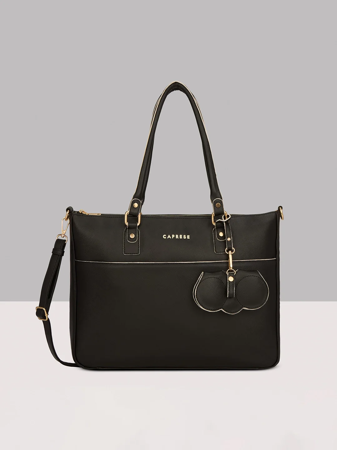 Caprese Lexi Large Black Laptop Bag - Image 10