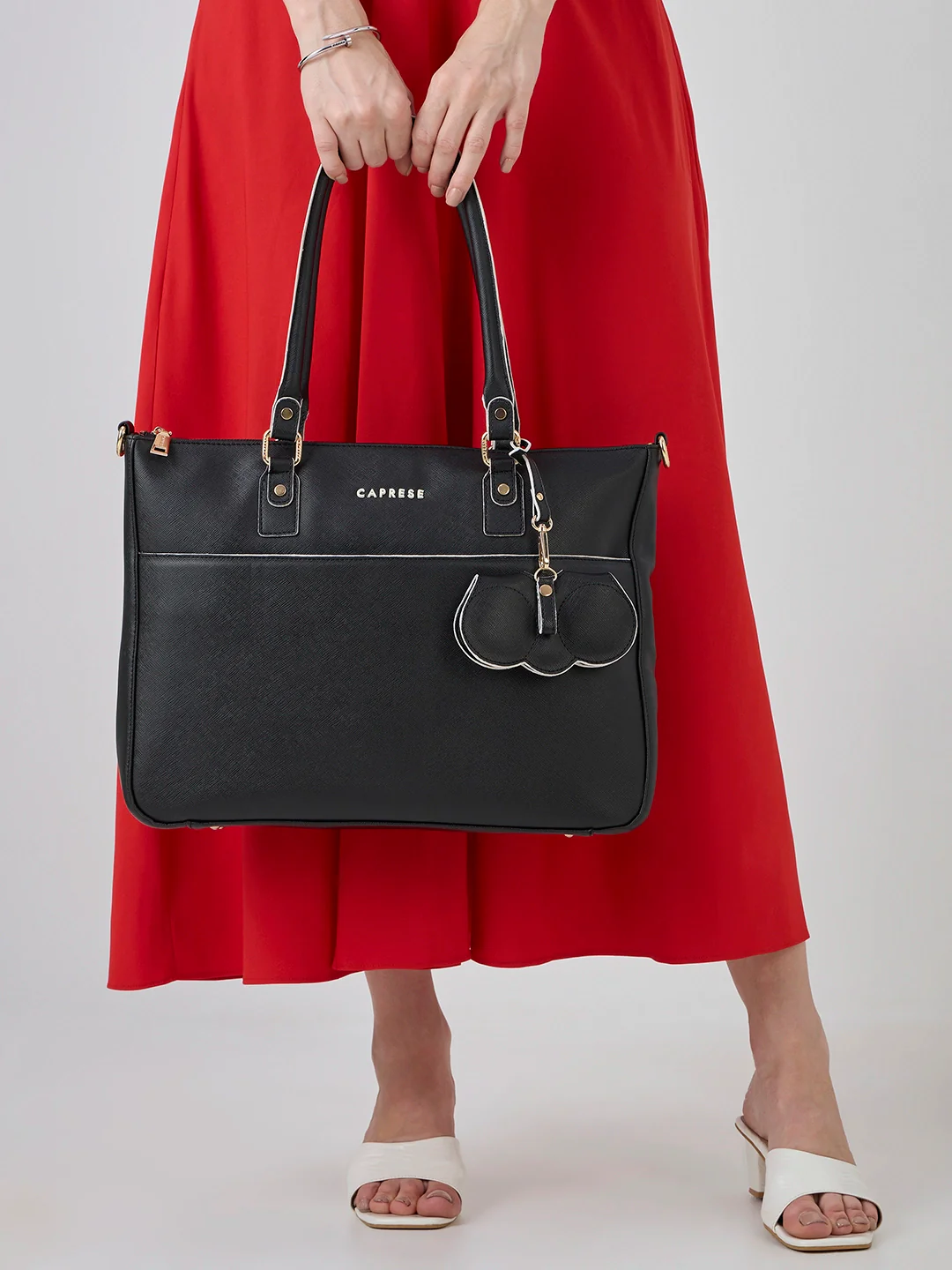 Caprese Lexi Large Black Laptop Bag - Image 2
