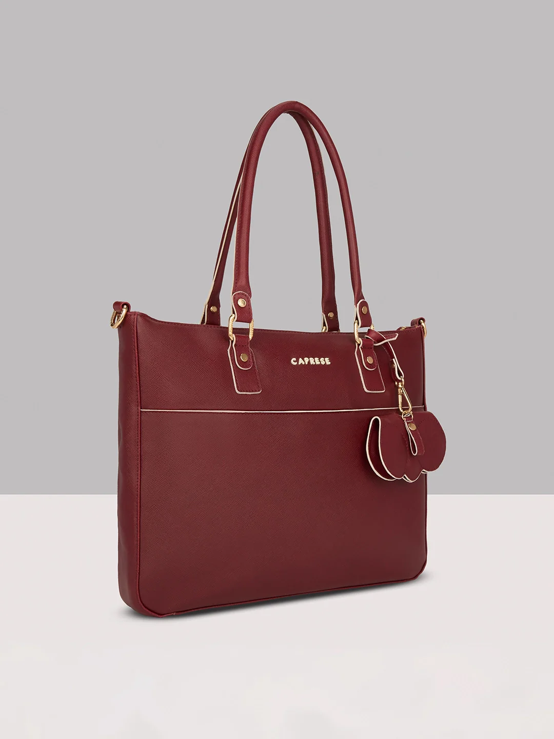 Caprese Lexi Large Cherry Lacquer Laptop Bag - Image 4