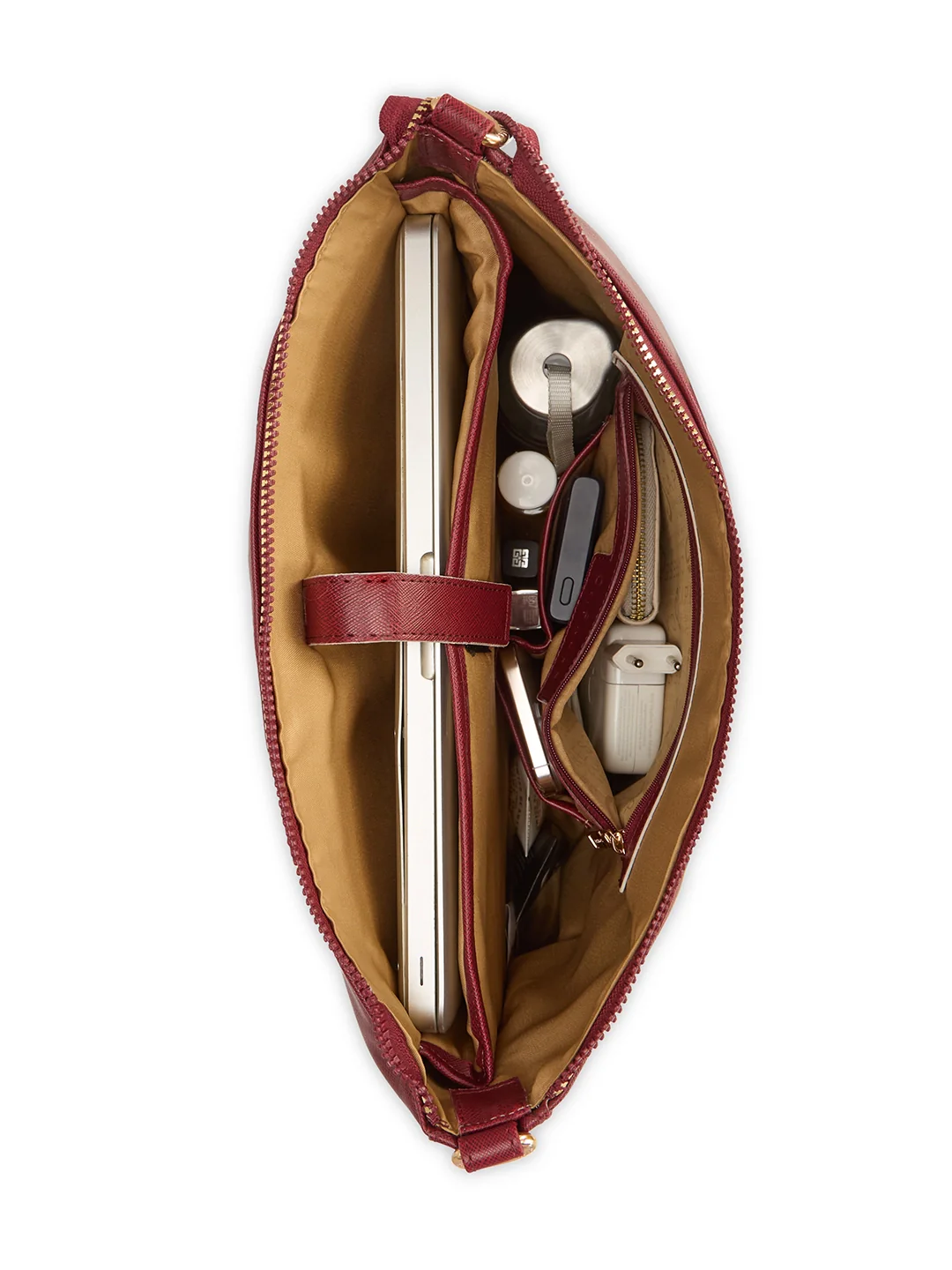 Caprese Lexi Large Cherry Lacquer Laptop Bag - Image 8