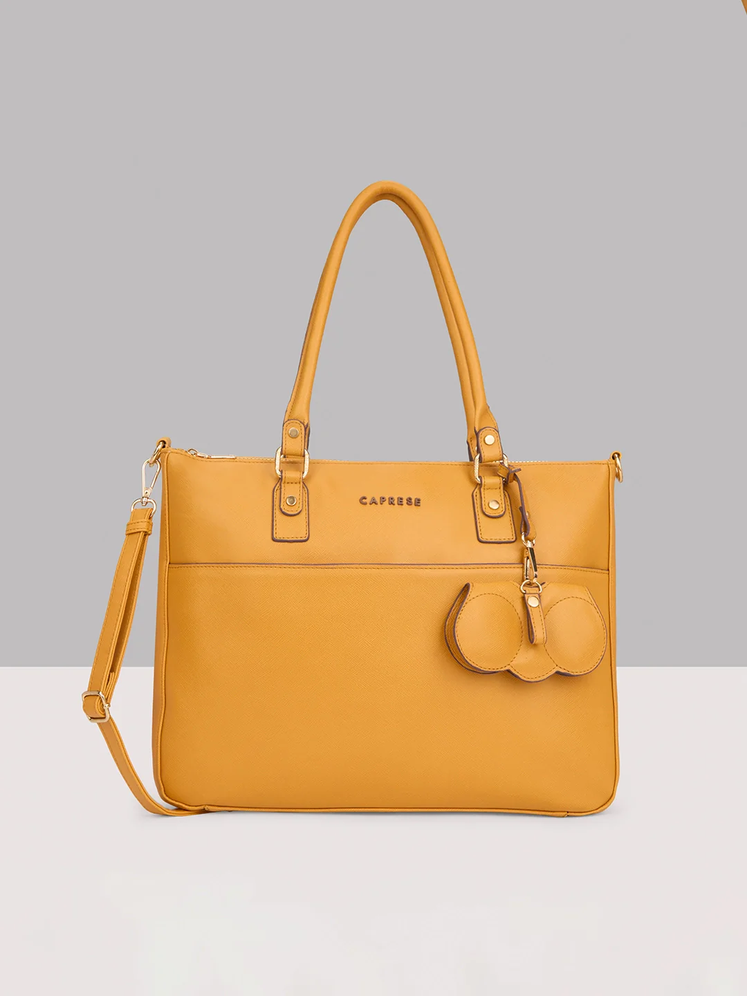 Caprese Lexi Large Musterd Laptop Bag - Image 10