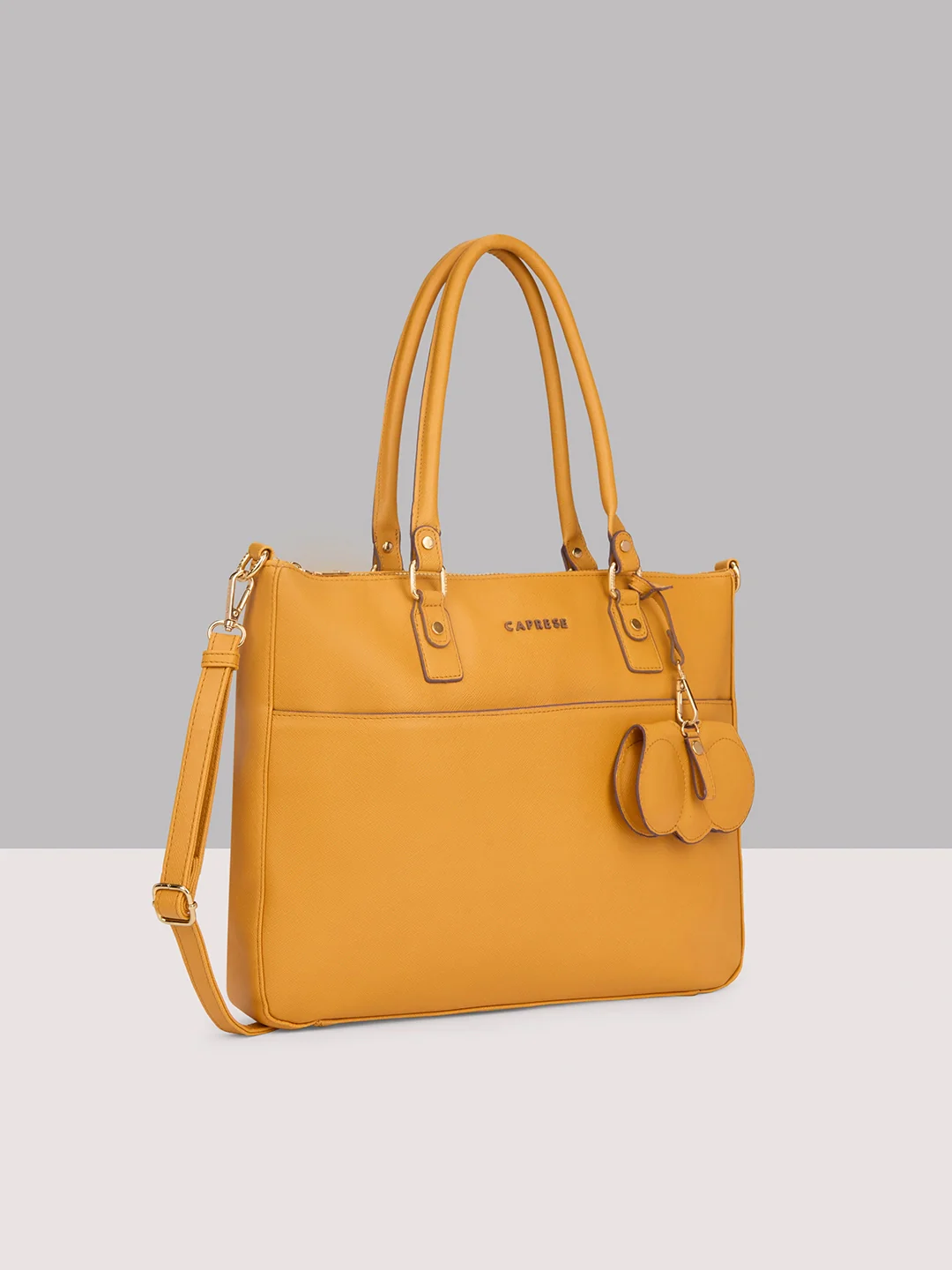 Caprese Lexi Large Musterd Laptop Bag - Image 11