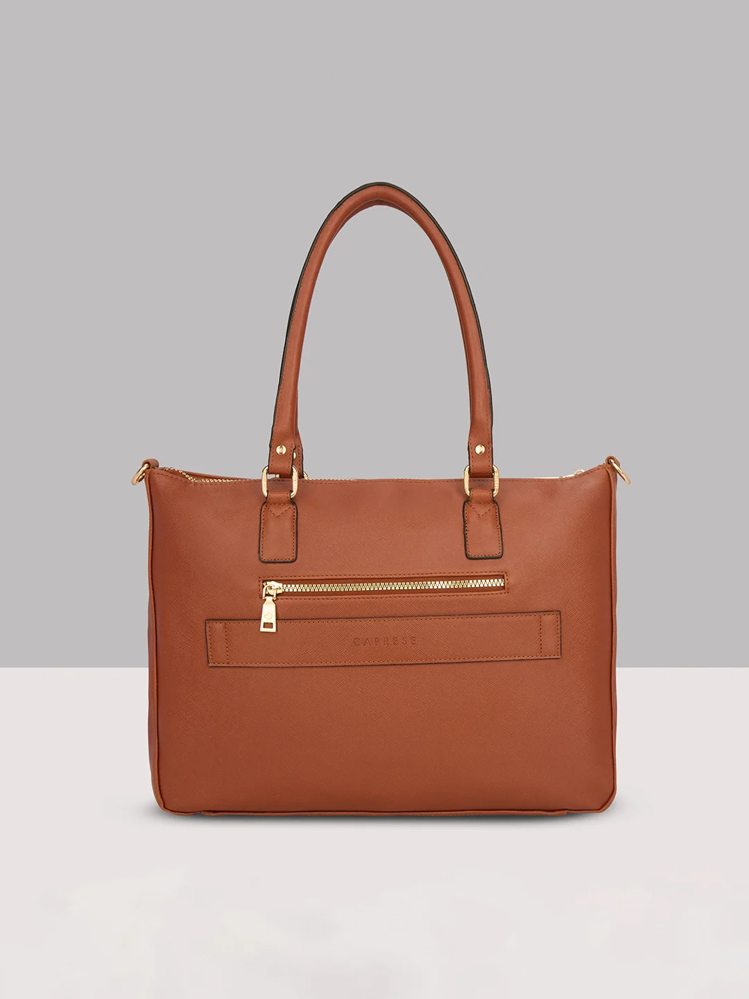 Caprese Lexi Large Tan Laptop Bag - Image 3