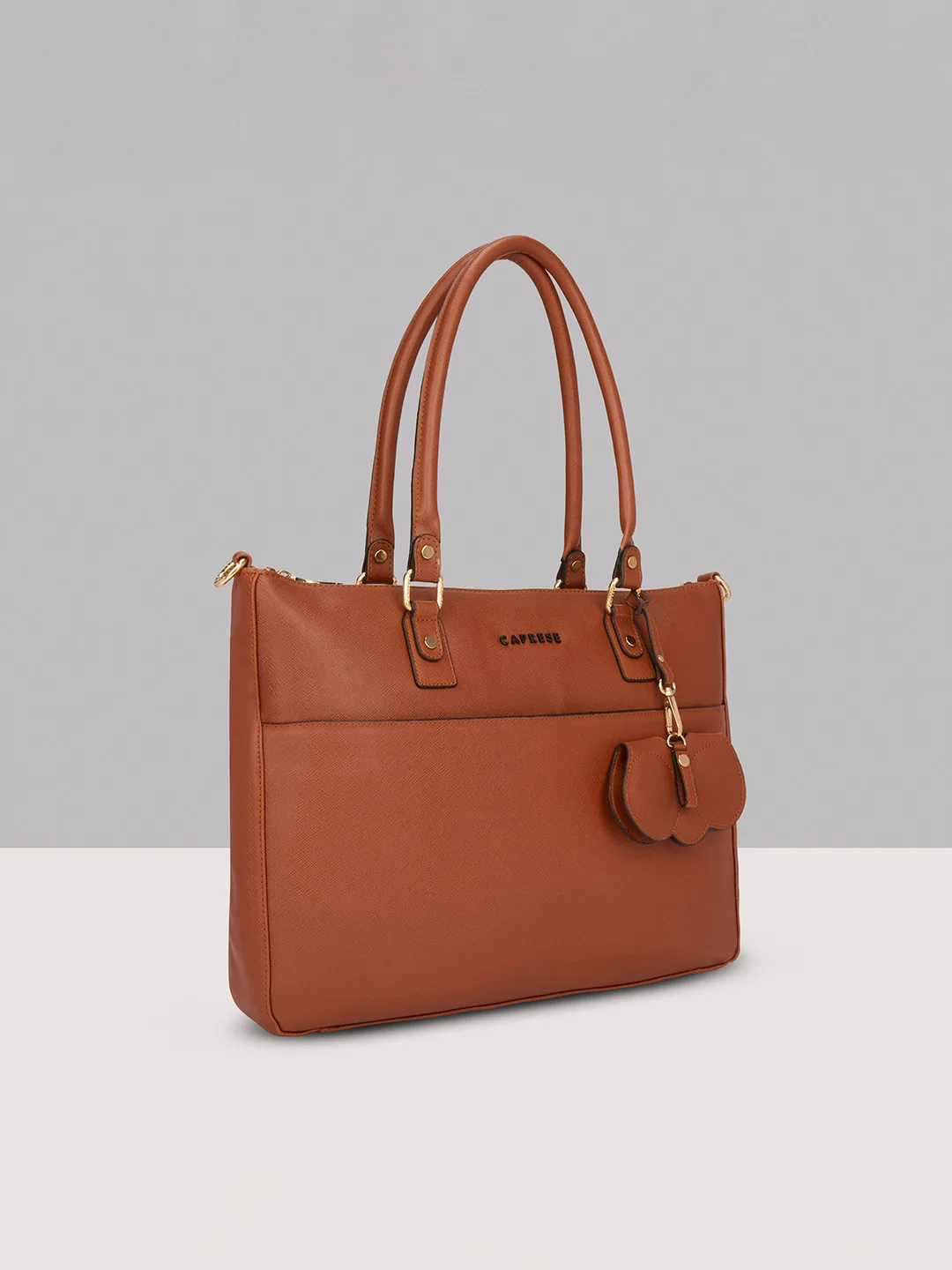 Caprese Lexi Large Tan Laptop Bag - Image 4