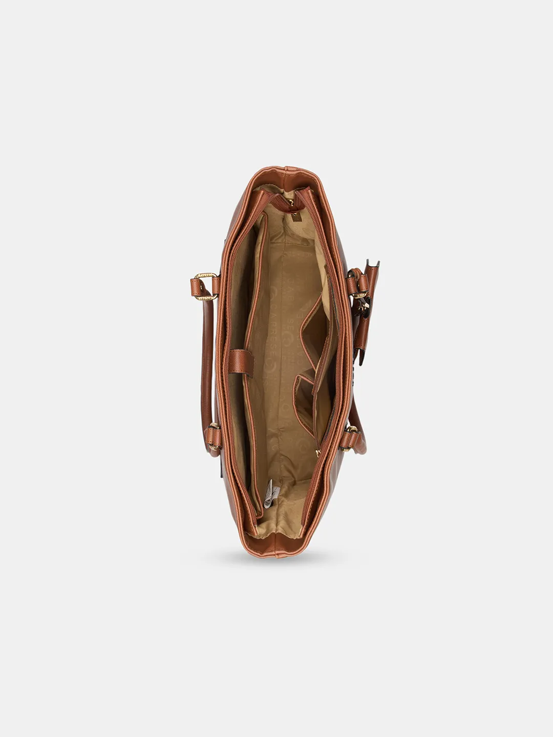 Caprese Lexi Large Tan Laptop Tote Bag - Image 6