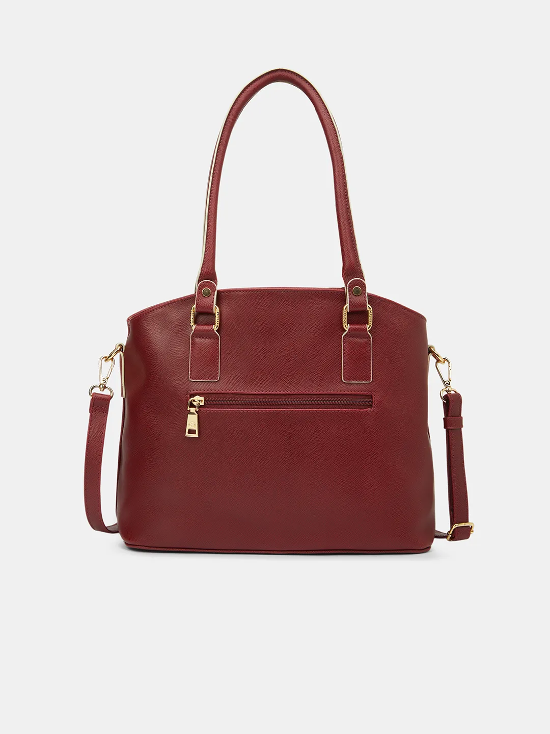 Caprese Lexi Medium Cherry Lacquer Satchel Bag - Image 4