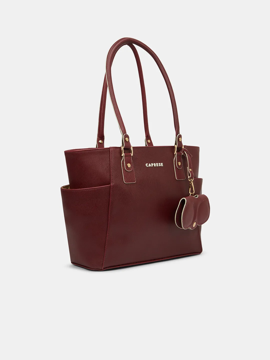 Caprese Lexi Medium Cherry Lacquer Tote Bag - Image 3