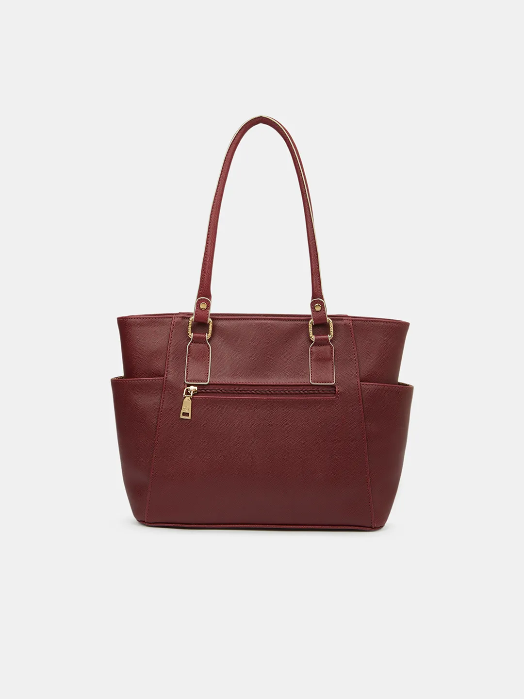 Caprese Lexi Medium Cherry Lacquer Tote Bag - Image 4