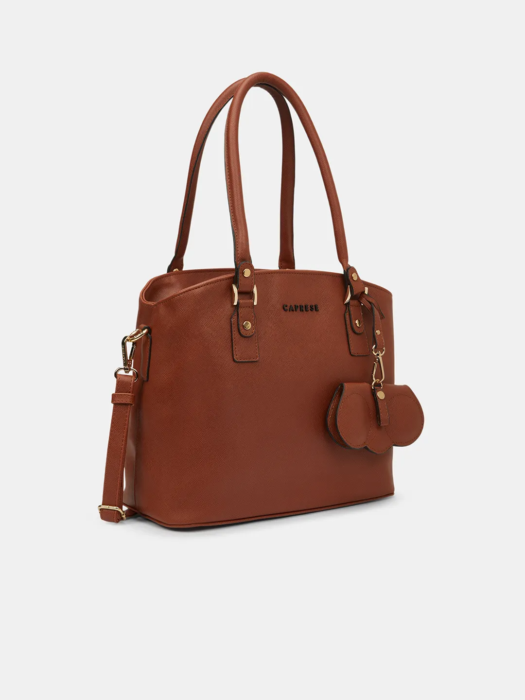 Caprese Lexi Medium Tan Satchel Bag - Image 3