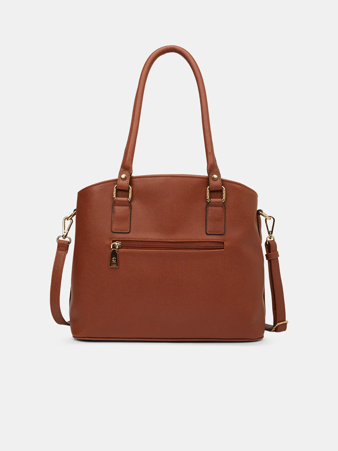 Caprese Lexi Medium Tan Satchel Bag - Image 4