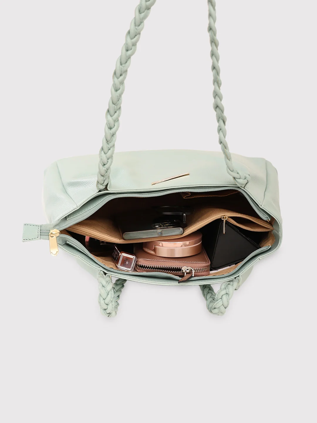 Caprese Lfg Medium Aqua Tote Bag - Image 10