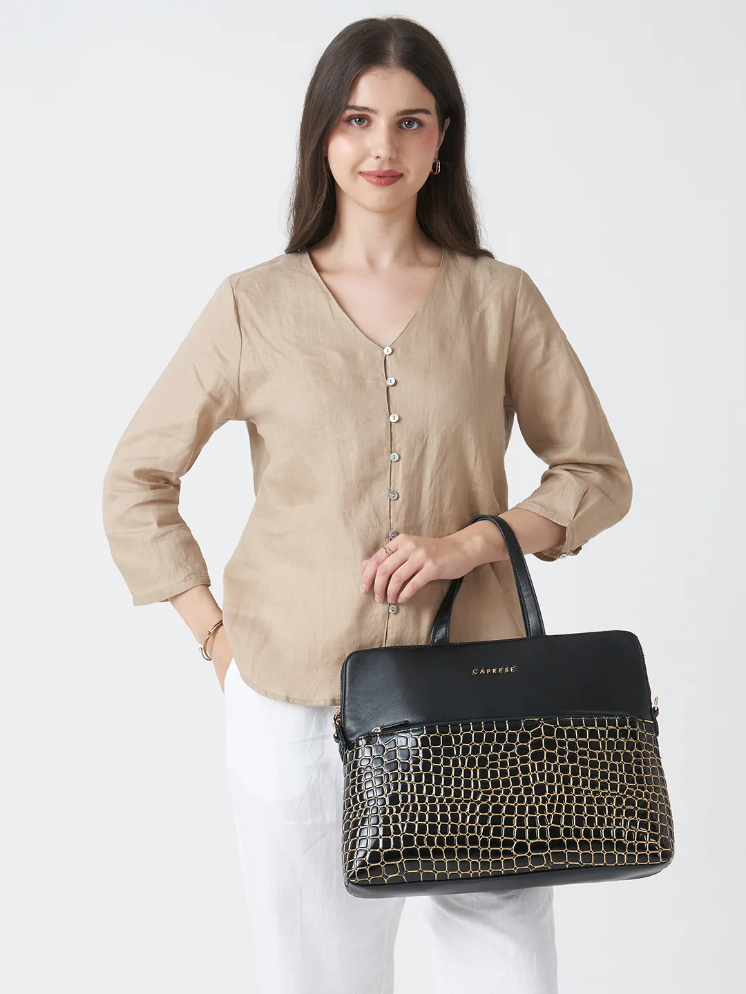 Caprese Lily Large Black / Gold
 Laptop Bag - Image 2