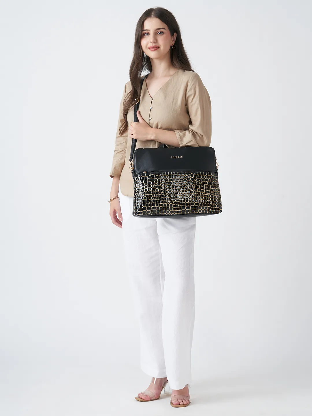 Caprese Lily Large Black / Gold
 Laptop Bag - Image 9