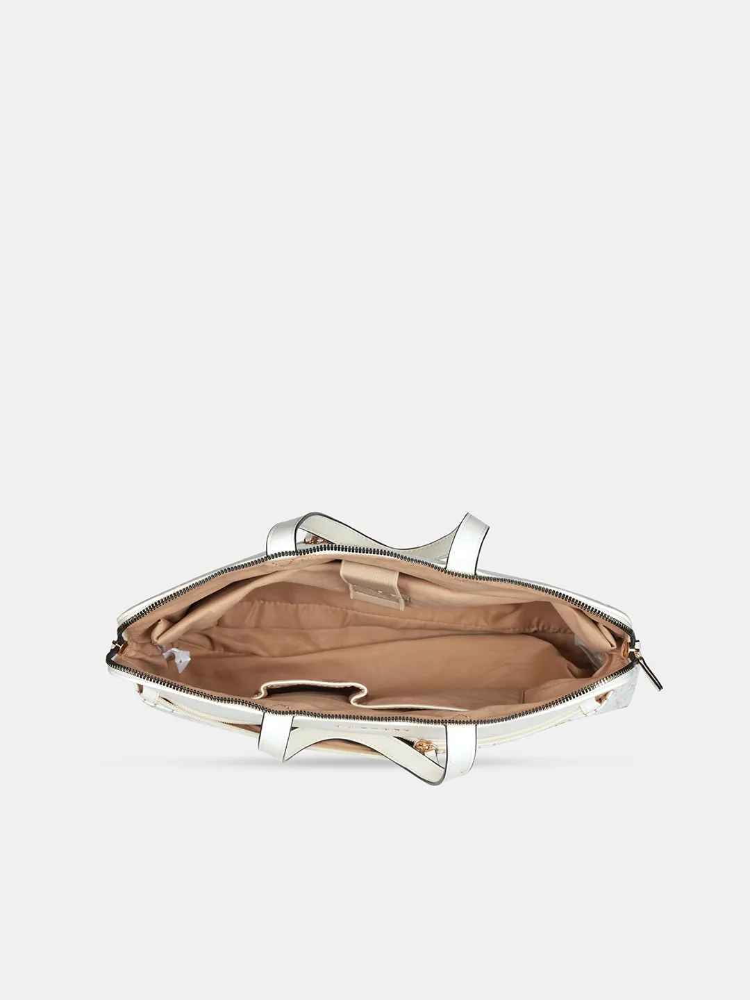 Caprese Lily Large White Gold Laptop Bag - Image 6