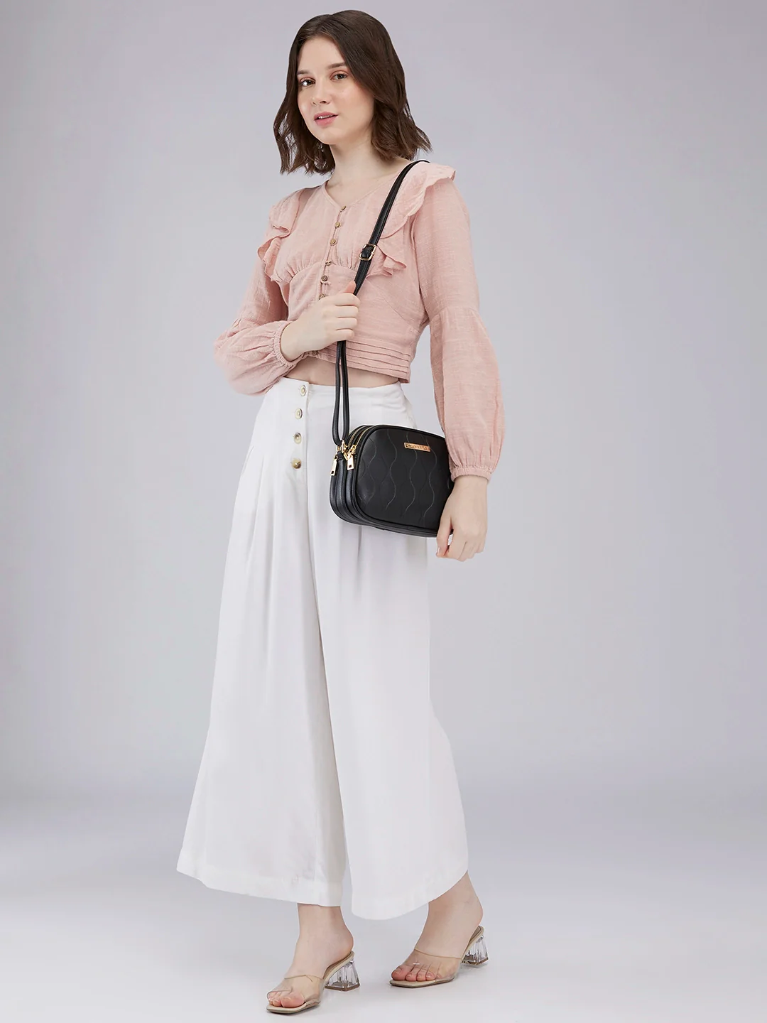 Caprese Linz Medium Black Sling Bag - Image 2