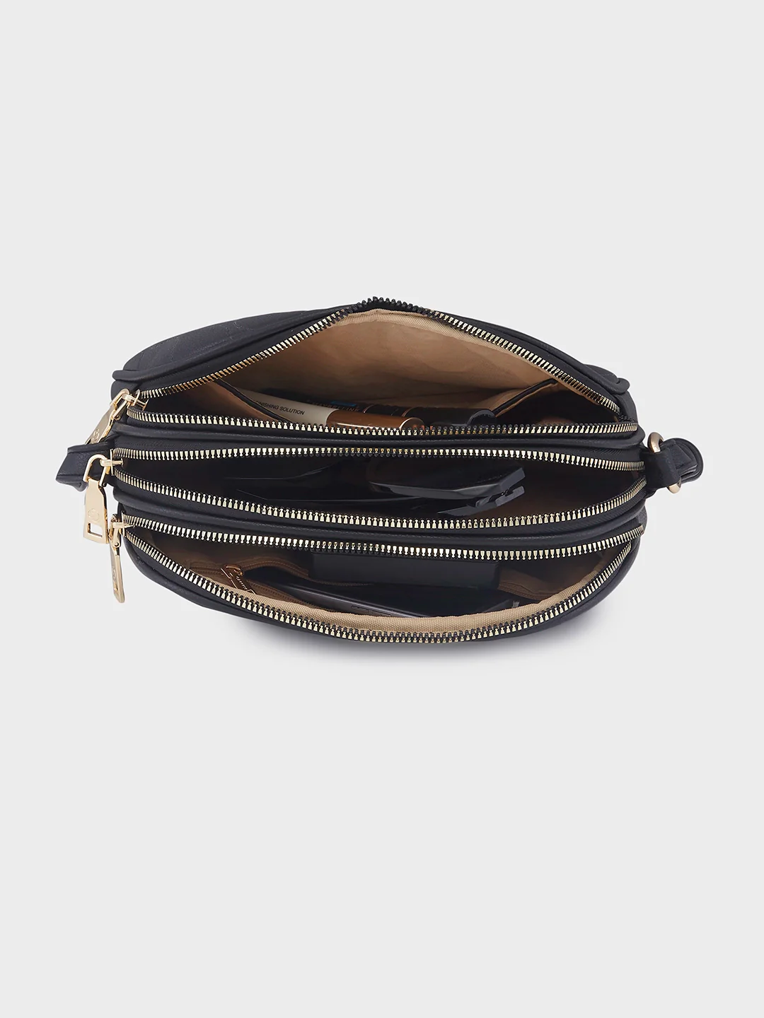 Caprese Linz Medium Black Sling Bag - Image 9