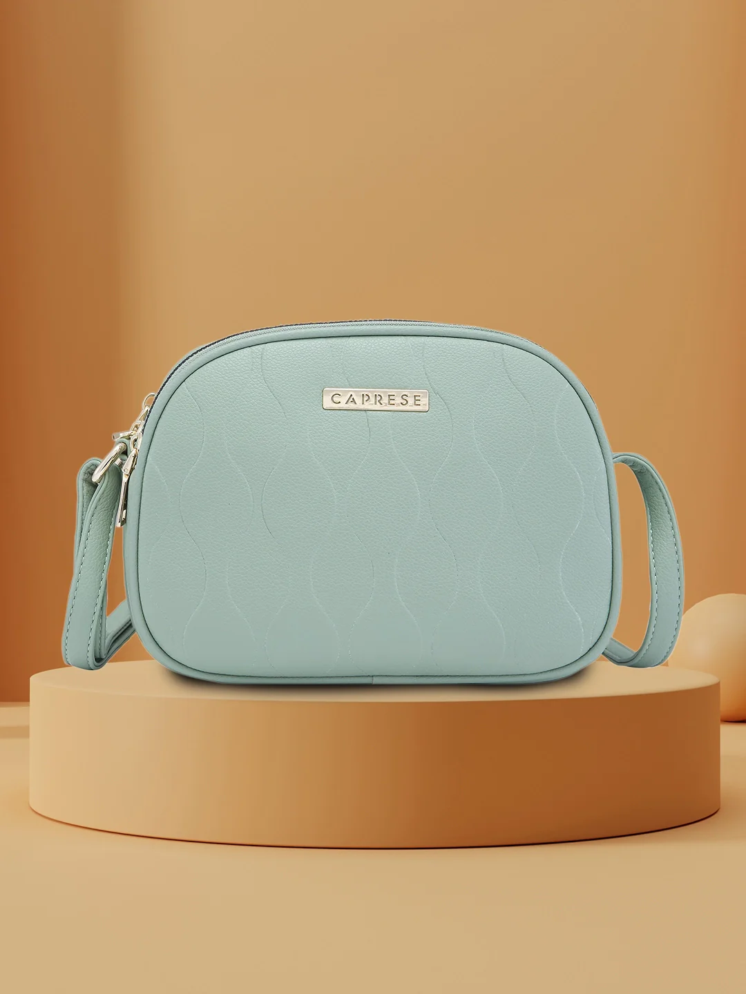 Caprese Linz Medium Green Sling Bag - Image 3