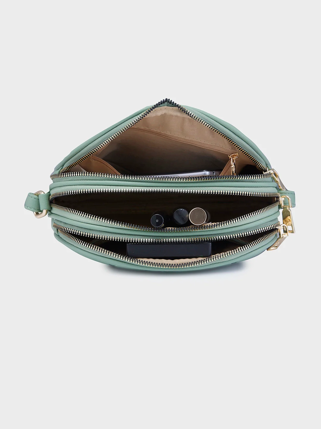 Caprese Linz Medium Green Sling Bag - Image 9
