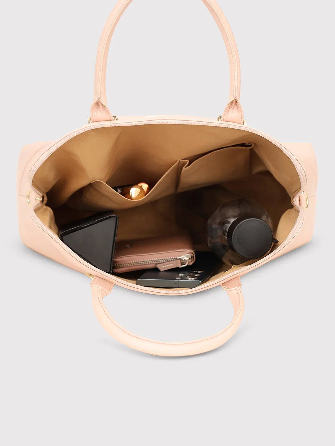 Caprese Lisa Medium Light Pink Satchel Bag - Image 7