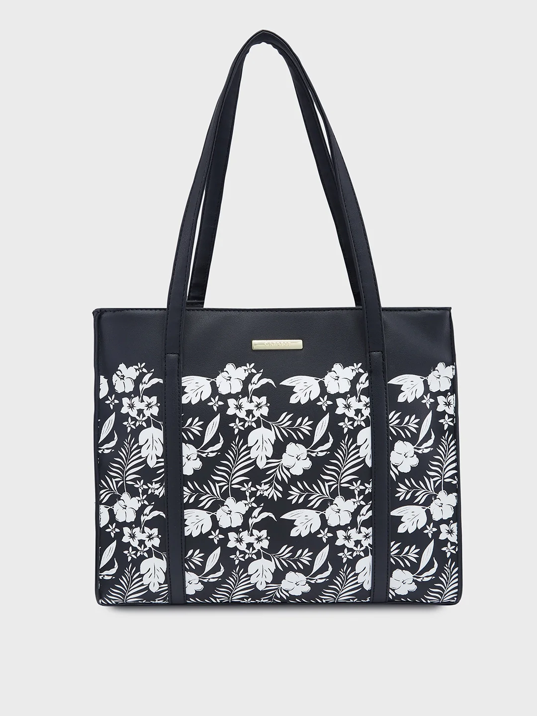 Caprese Lively Medium Black Tote Bag
