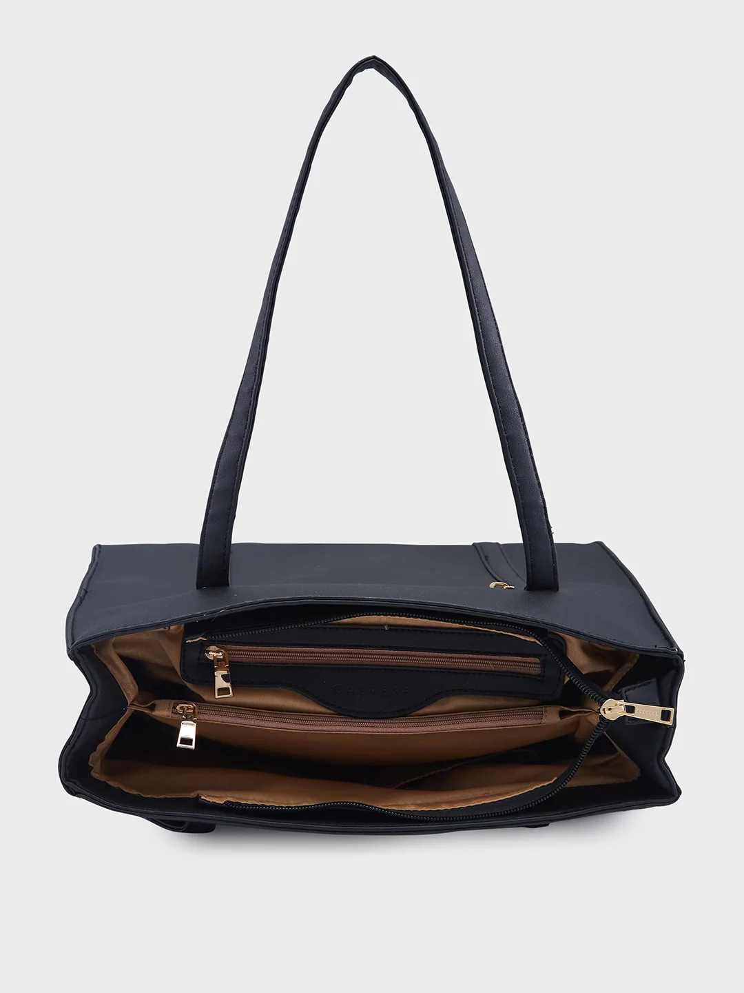 Caprese Lively Medium Black Tote Bag - Image 6