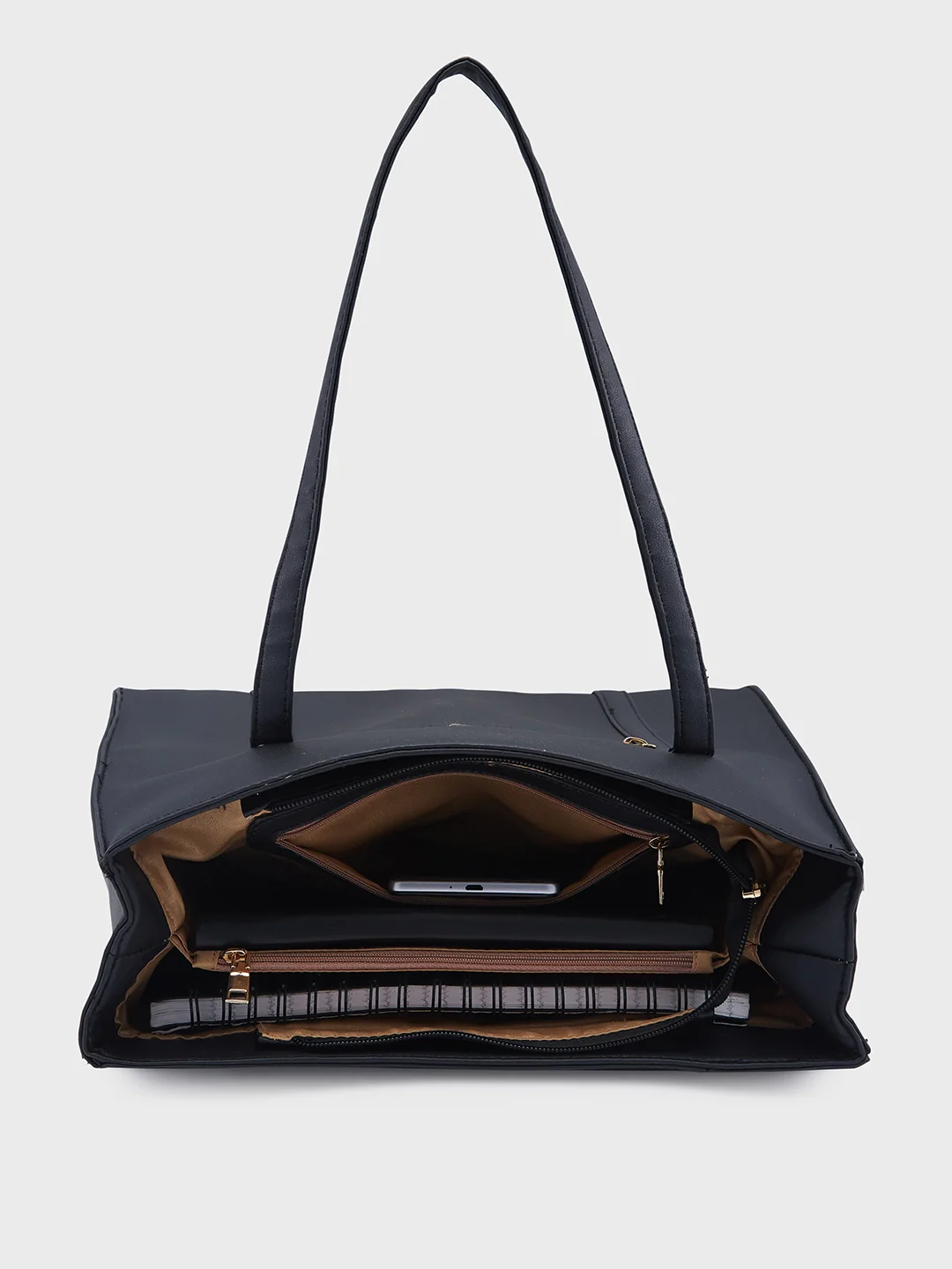 Caprese Lively Medium Black Tote Bag - Image 7