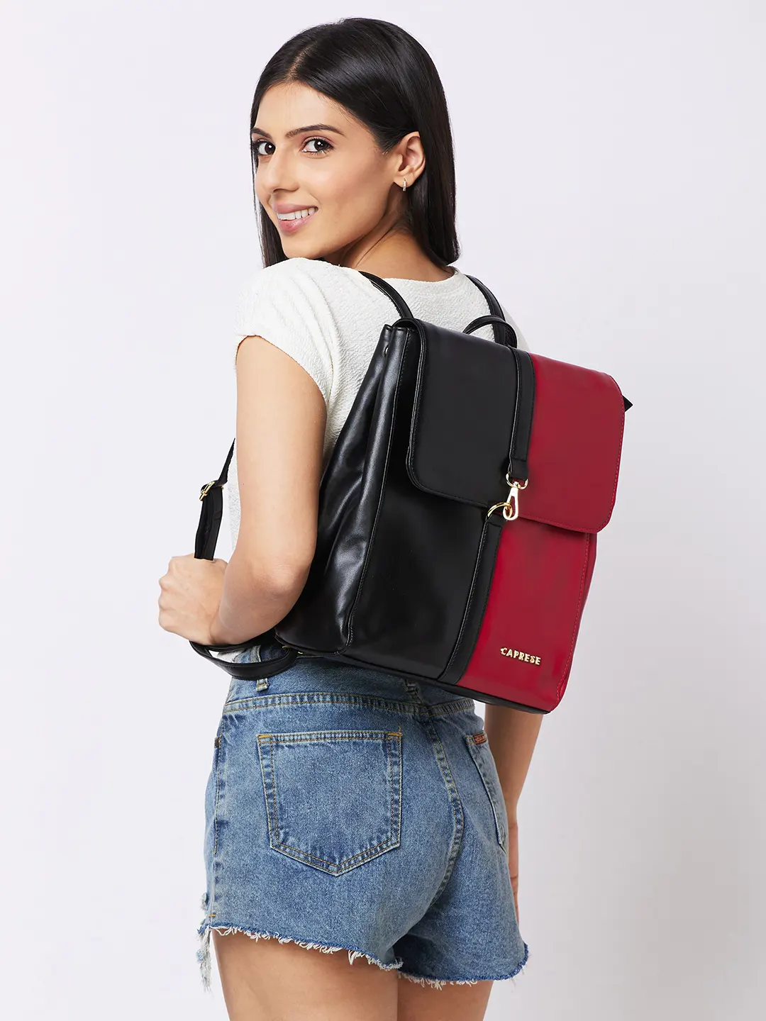 Caprese Lizzy Medium Black Backpack - Image 10