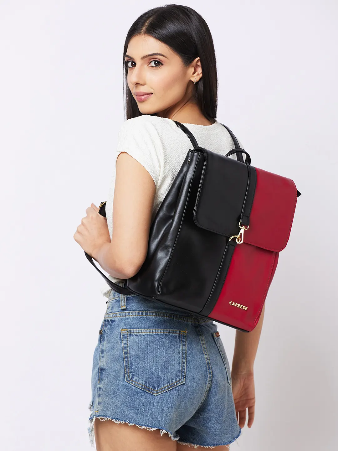 Caprese Lizzy Medium Black Backpack - Image 11