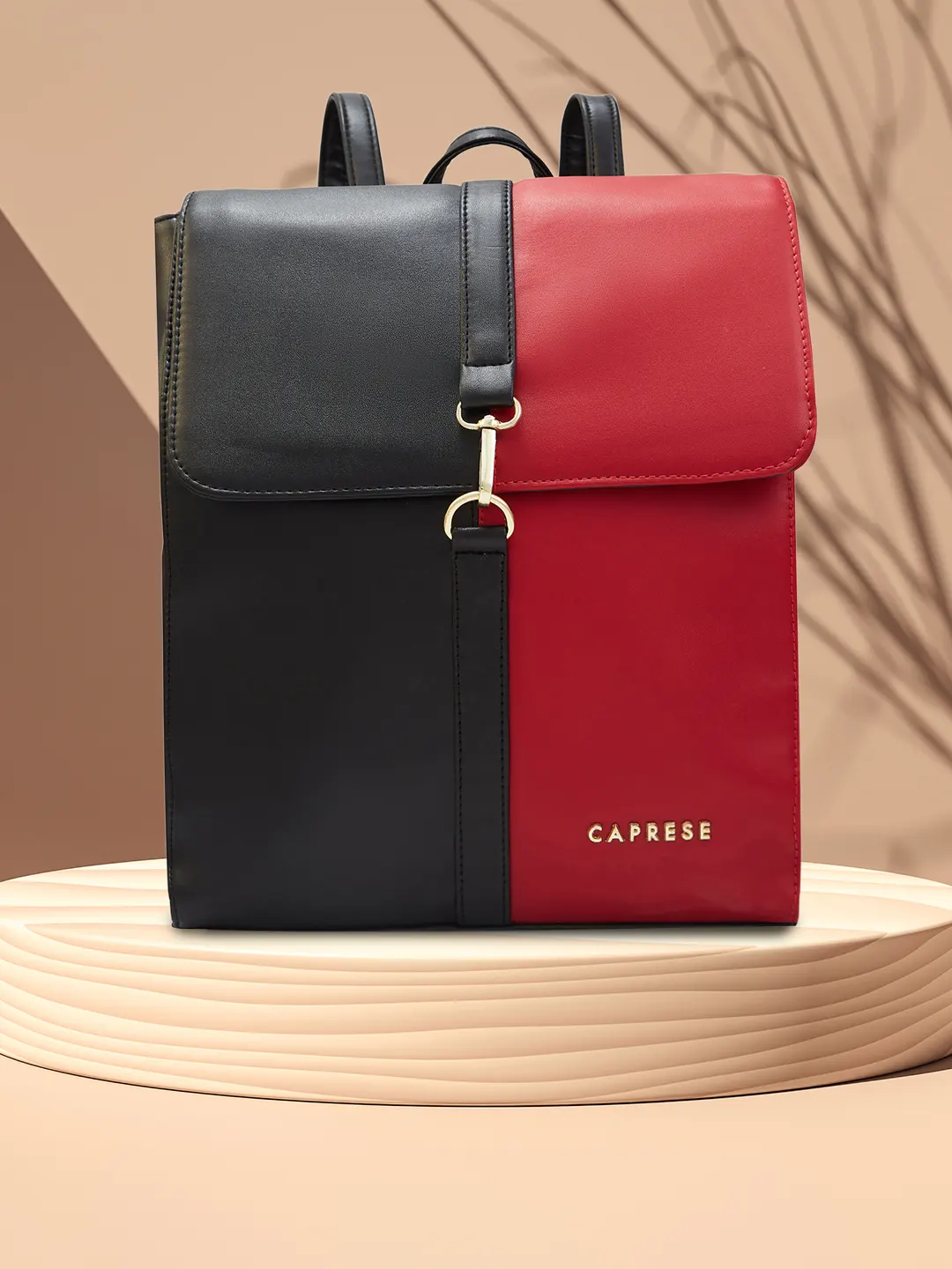 Caprese Lizzy Medium Black Backpack - Image 13