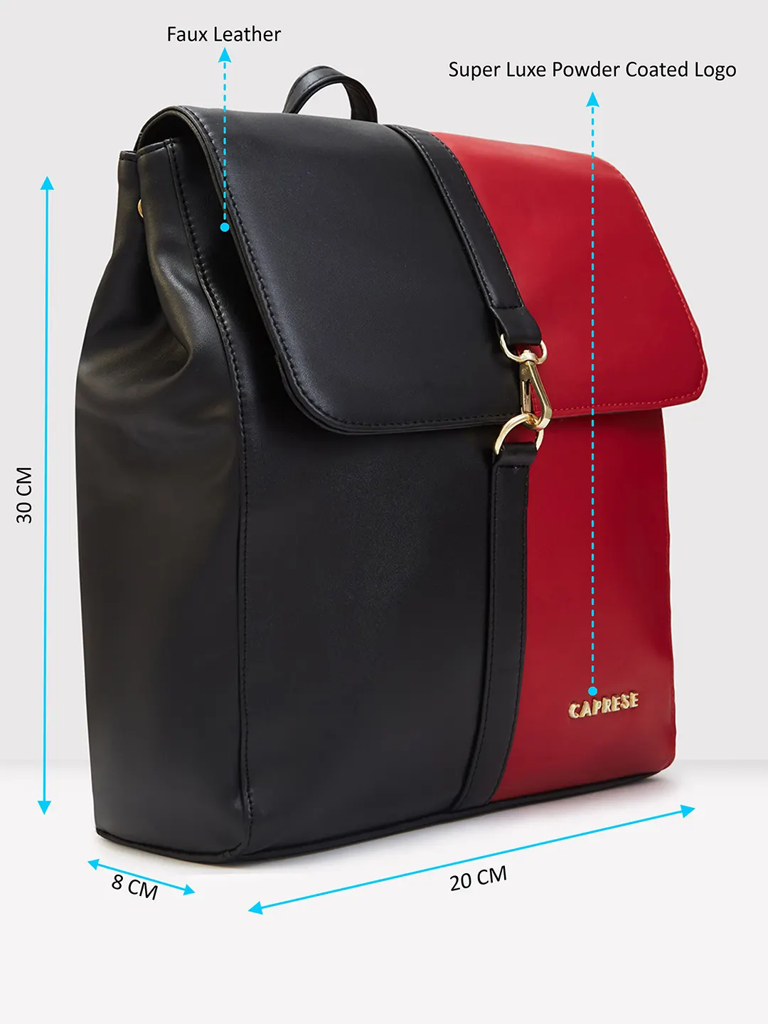 Caprese Lizzy Medium Black Backpack - Image 5