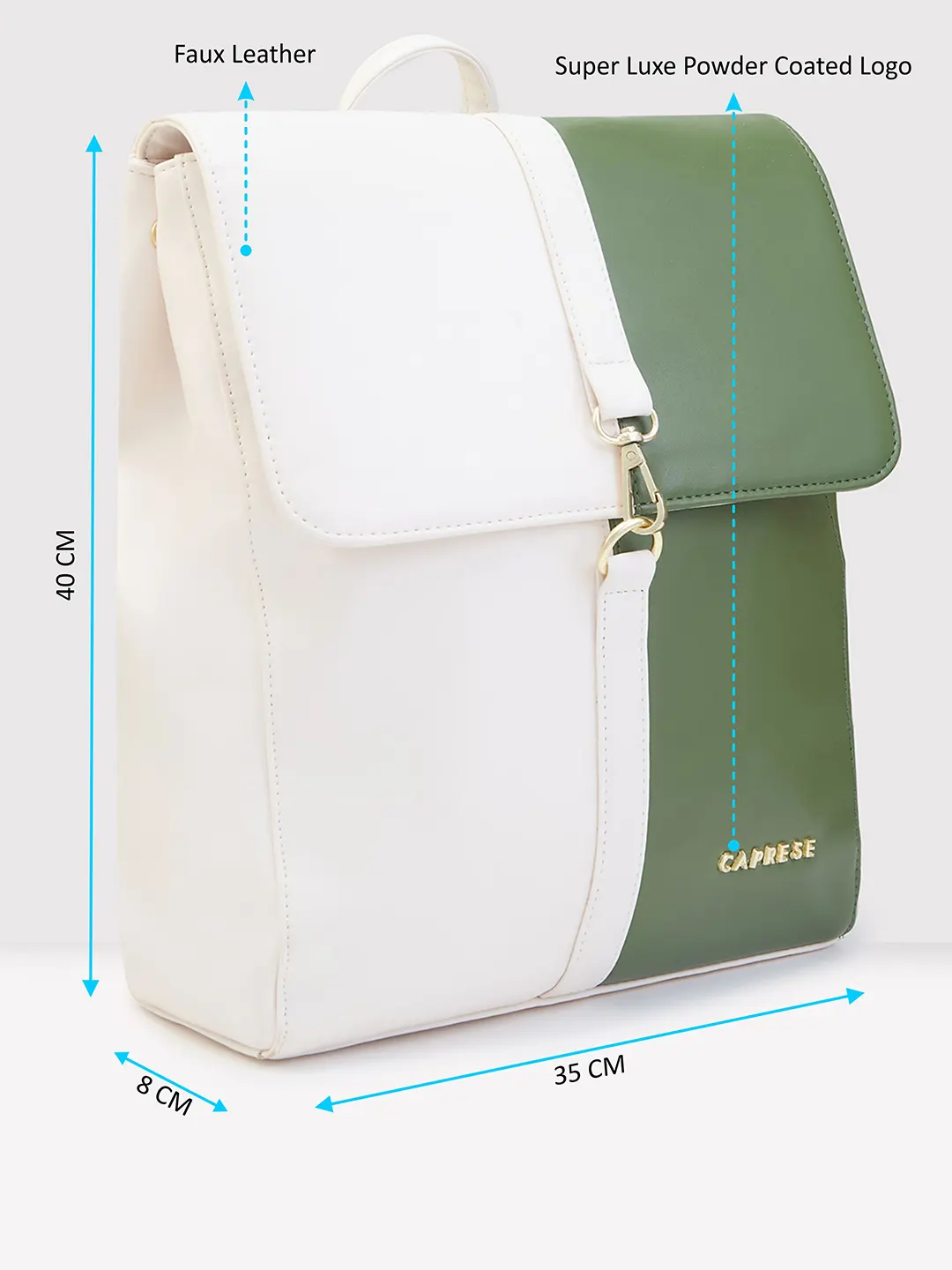 Caprese Lizzy Medium Cream Backpack - Image 5
