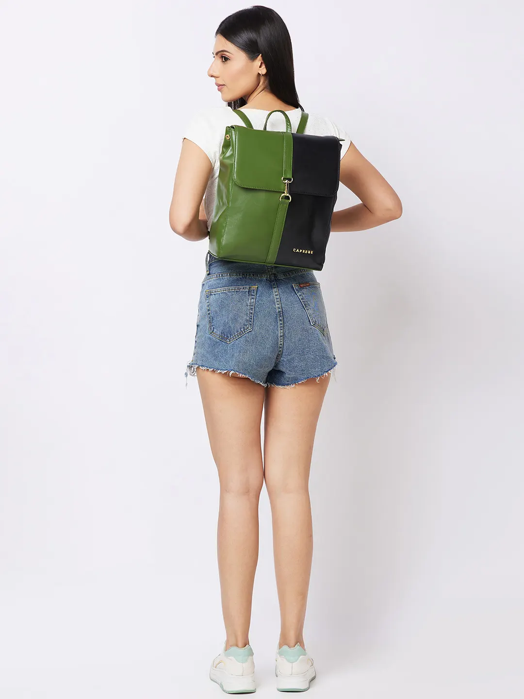 Caprese Lizzy Medium Olive Backpack - Image 12
