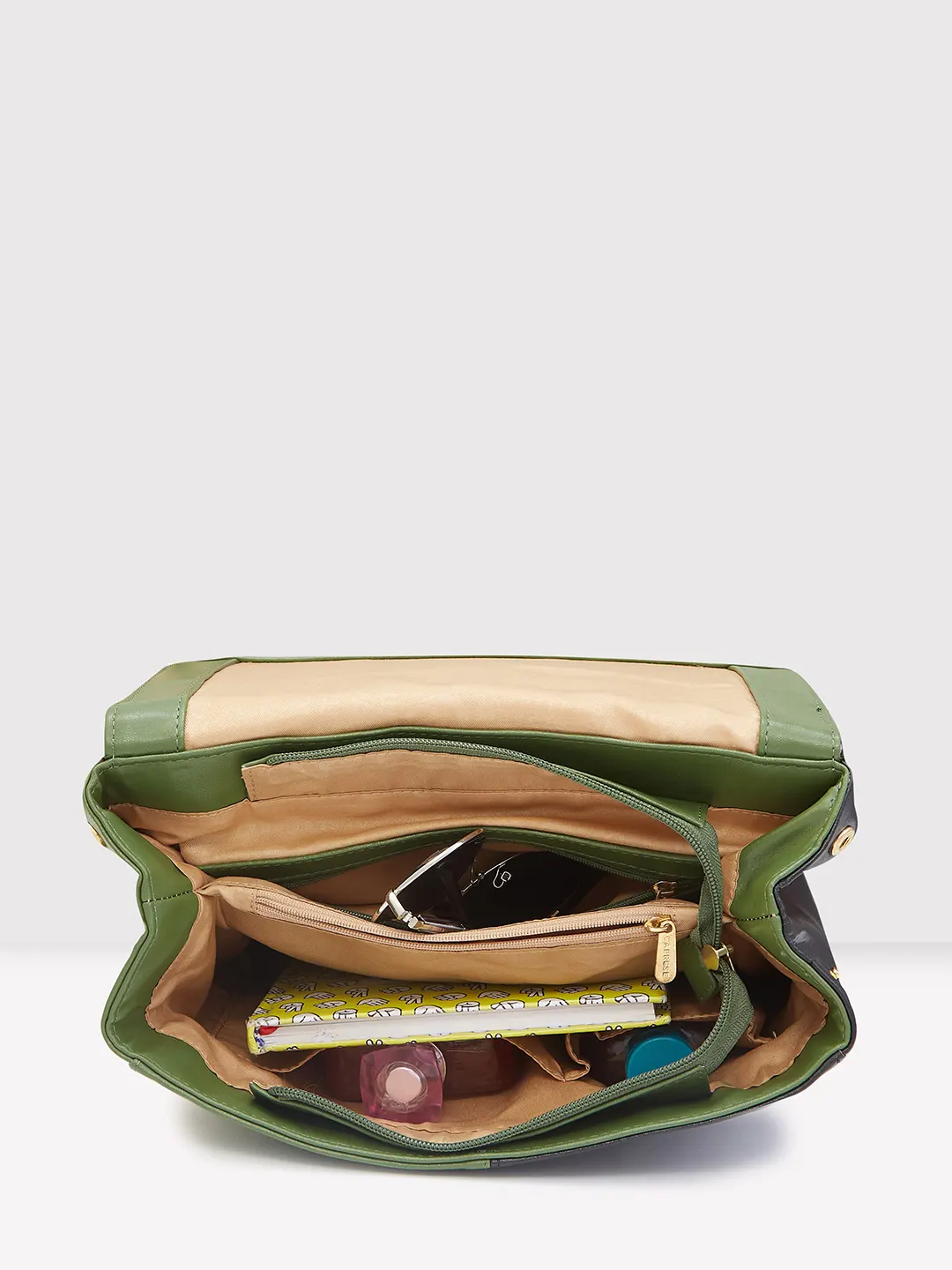 Caprese Lizzy Medium Olive Backpack - Image 7