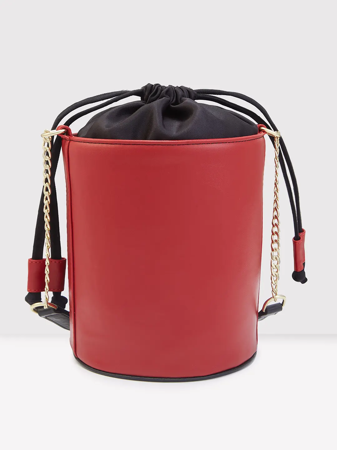 Caprese Lizzy Medium Black Drawstring Sling Bag - Image 3